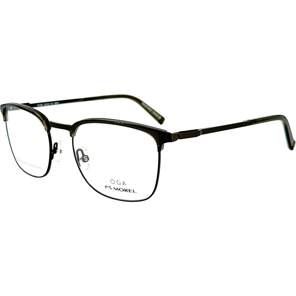 Morel OGA 10120O Mens Metal Eyeglass Frame MN09 Brown 54-20 Spring Hinges